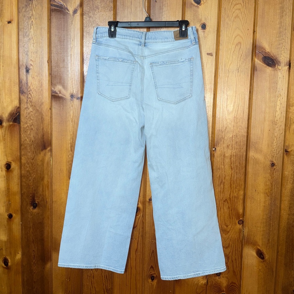 American Eagle jeans NWT STRIGD super high rise baggy wide leg ankle jeans 6 - Picture 6 of 10